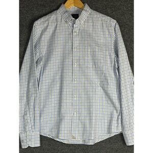 UNTUCKIT‎ Mens Slim Fit Button Down Shirt Medium Gingham Checkered Long Sleeve